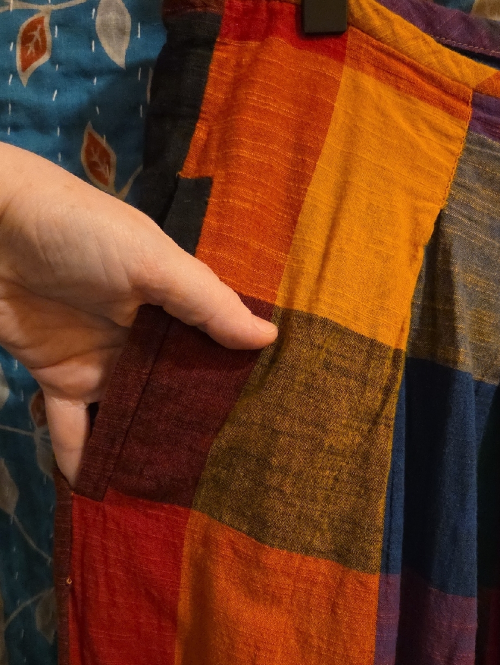 Rujuta Sheth sz XL Frida Pants in Multi Chex - Picture 6 of 12